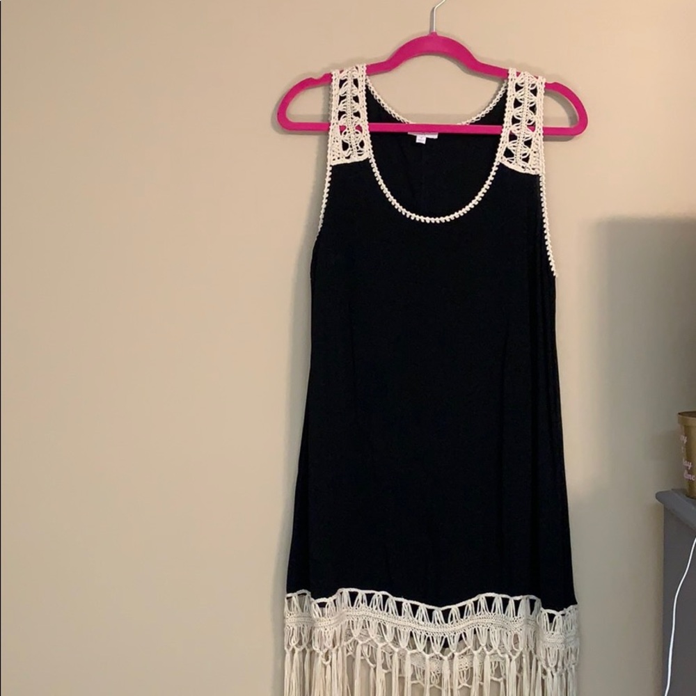 Black fringe dress